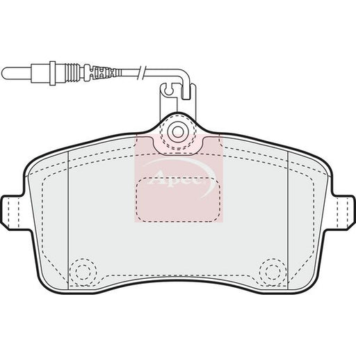 Apec Front Brake Pad Set fits Peugeot 407 2004-2011 1.6 1.8 2.0