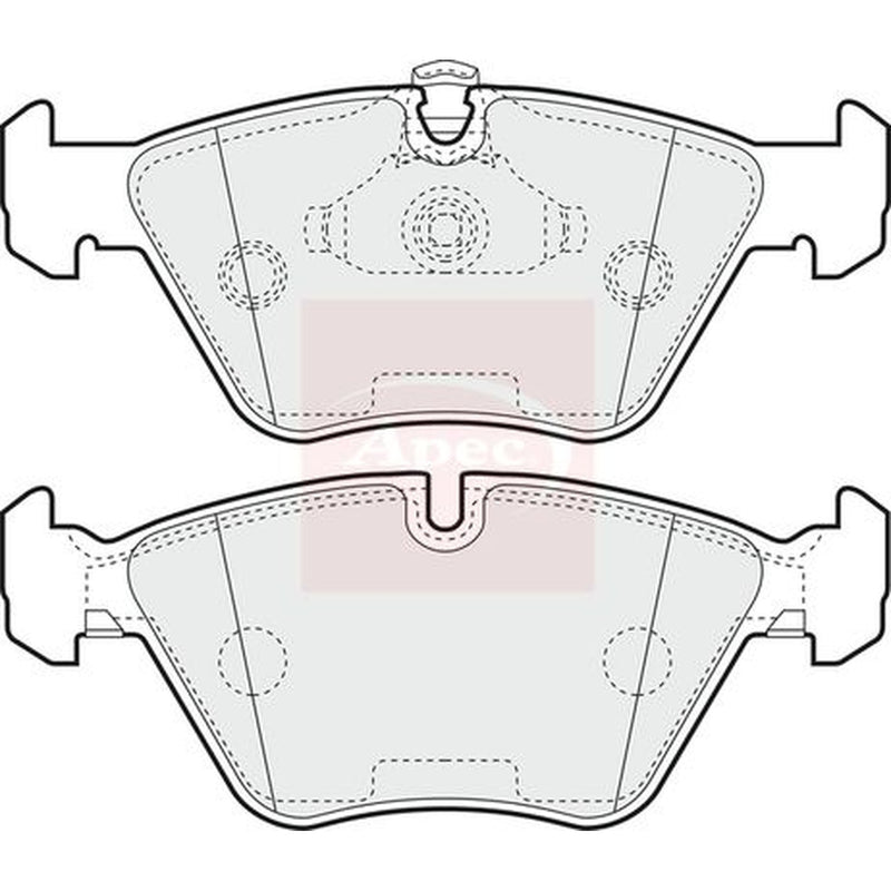 Apec Front Vented & Rear Vented Brake Discs & Pads fits BMW 5 1995-2003