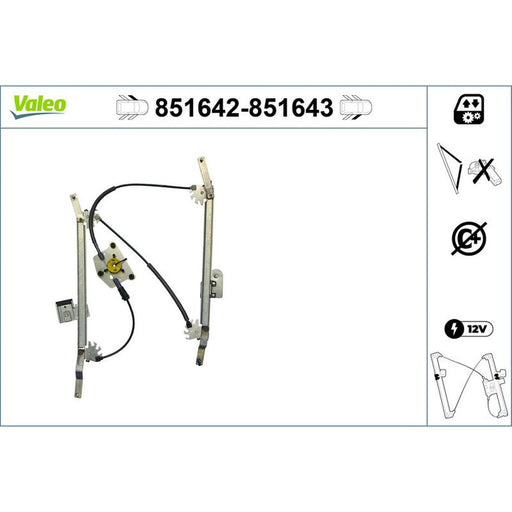 Valeo Electric Window Regulator Lifter Left Front 851642