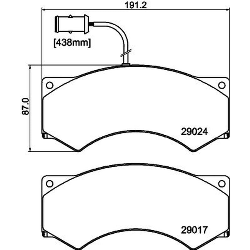 DON Front Brake Pad Set fits Daf 45 1991-2000