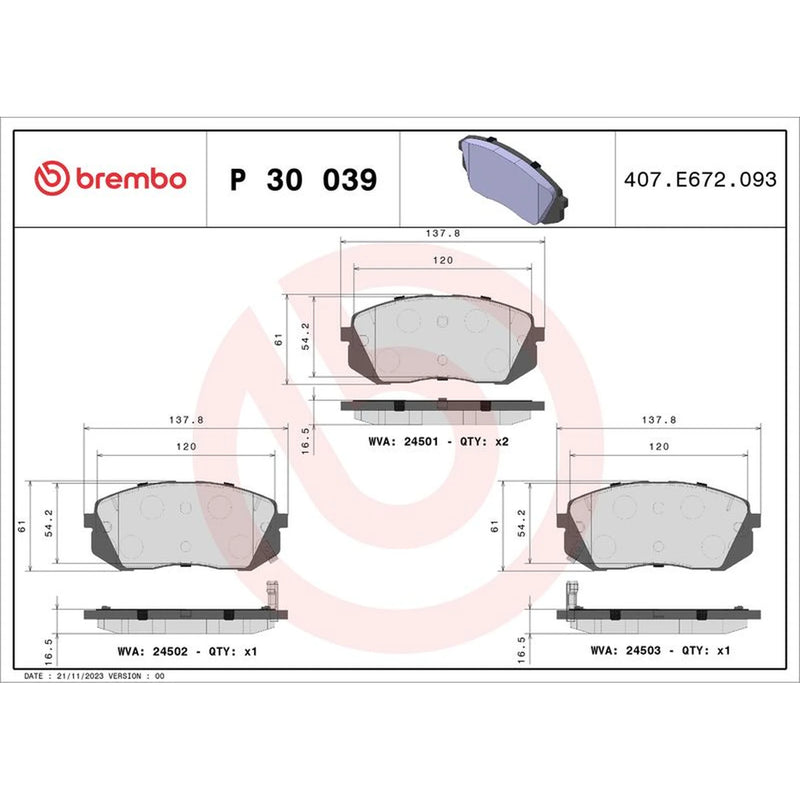 Brembo Front Brake Discs & Pads fits Kia Carens III 2006-2013 1.6 2.0