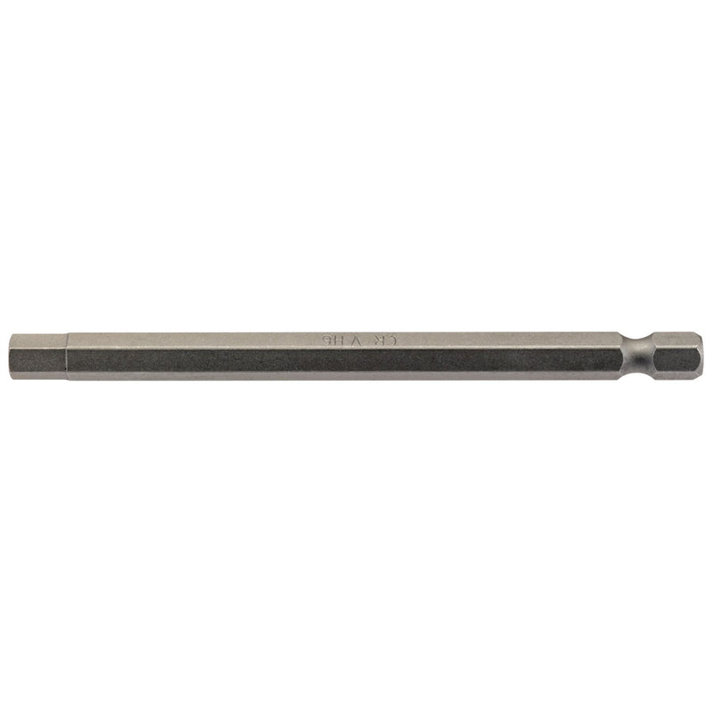 Draper Hexagonal Insert Bit, 6mm, 1/4" Hex, 100mm Long (Pack of 1) 64375 Draper - Dynamic Drive