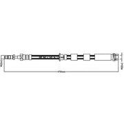 Juratek Brake Hydraulic Hose Line Rear Left JBH1299L