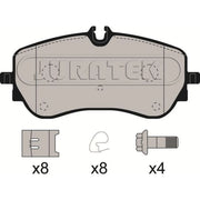 Juratek Rear Brake Pad Set fits Man Tge 2017-2024 2.0
