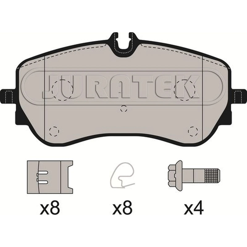 Juratek Rear Brake Pad Set fits Man Tge 2017-2024 2.0