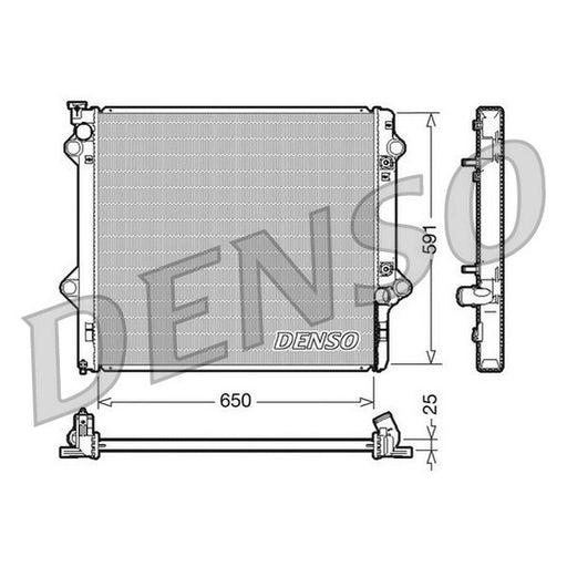 Denso Engine Radiator fits Toyota Land Cruiser Prado 2002-2010 3.0