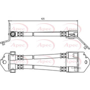 Apec Brake Hydraulic Hose Line Rear fits Ford Transit 2000-2006 2.0 2.3 2.4