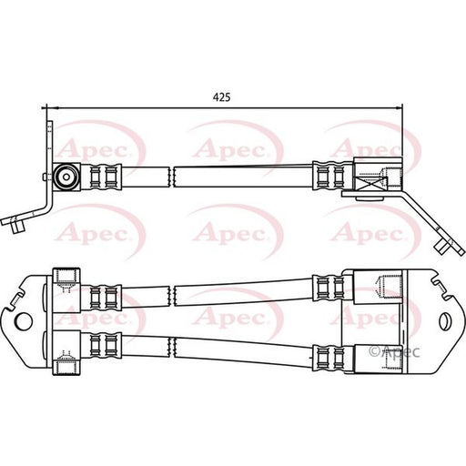 Apec Brake Hydraulic Hose Line Rear fits Ford Transit 2000-2006 2.0 2.3 2.4