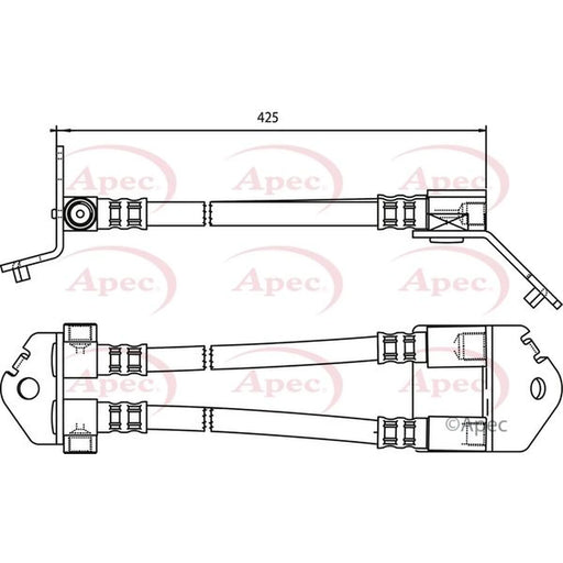 Apec Brake Hydraulic Hose Line Rear HOS3555