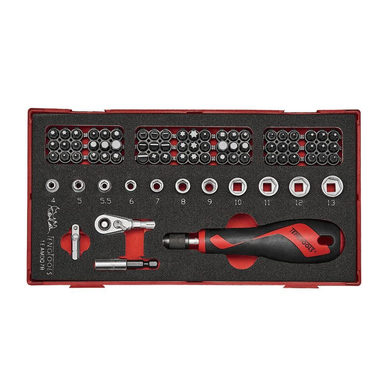 Teng Tools Bits Driver Set FOAM1 78 Pieces Teng Tools - Dynamic Drive