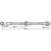 Borg & Beck Brake Hydraulic Hose Line Right BBH7146