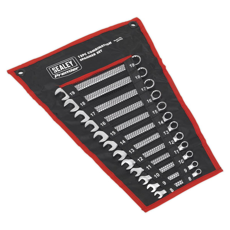 Sealey Combination Spanner Set 12pc Cold Stamped Metric AK6325 Sealey - Dynamic Drive