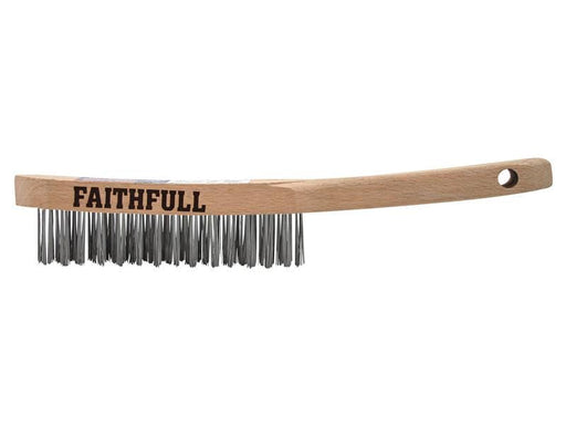 Faithfull Heavy-Duty Scratch Brush, Three Row Faithfull - NN4 Online