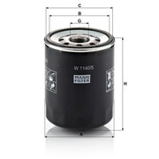 MANN-FILTER Engine Oil Filter fits Iveco Turbostar 1984-1990