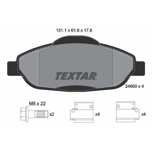 Textar Front Brake Pad Set 2466001