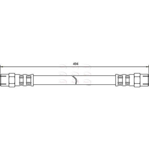 Apec Brake Hydraulic Hose Line Front HOS3096