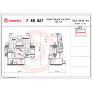 Brembo Brake Caliper Assembly Rear Right fits Iveco Daily VI 2014-2021