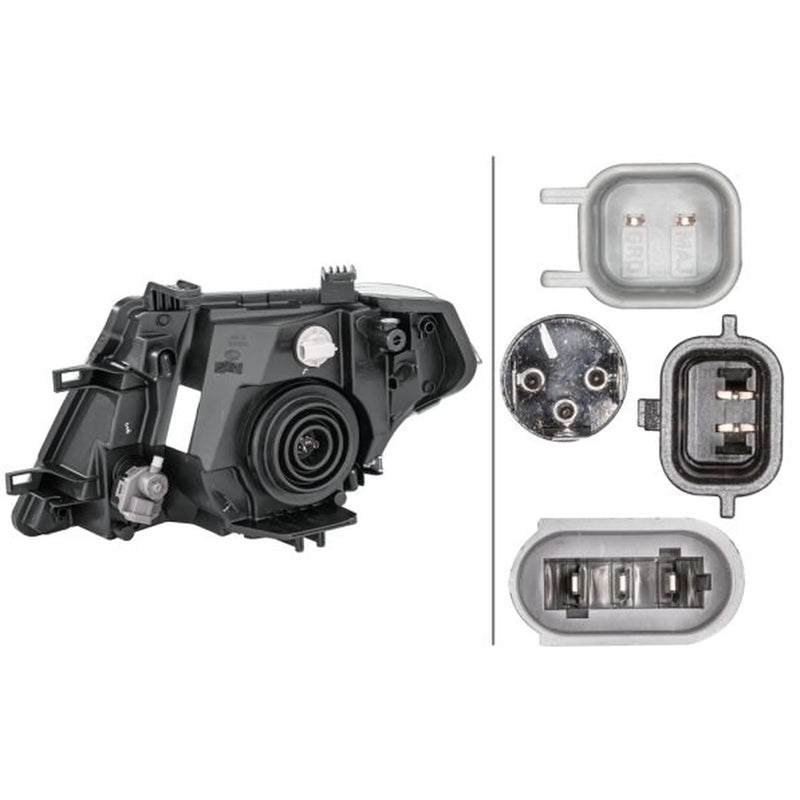 Hella Headlight Headlamp PY21W Right fits Nissan Navara NP300 2005-2007 2.5