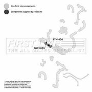 First Line Intercooler Turbo Charge Air Hose fits Opel Mpv 2004-2012 1.3 1.7