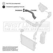 First Line Intercooler Turbo Charge Air Hose fits Opel Astra H 2004-2012 1.9
