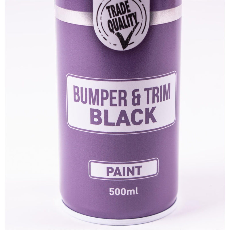 6x Autotek Professional Black Bumper and Trim 500ml Spray Paint High Coverage Autotek - Dynamic Drive
