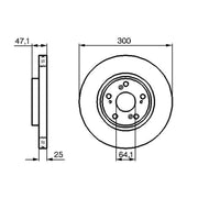 Bosch Front Brake Vented Discs & Pads fits Honda Accord VII 2003-2008 2.0