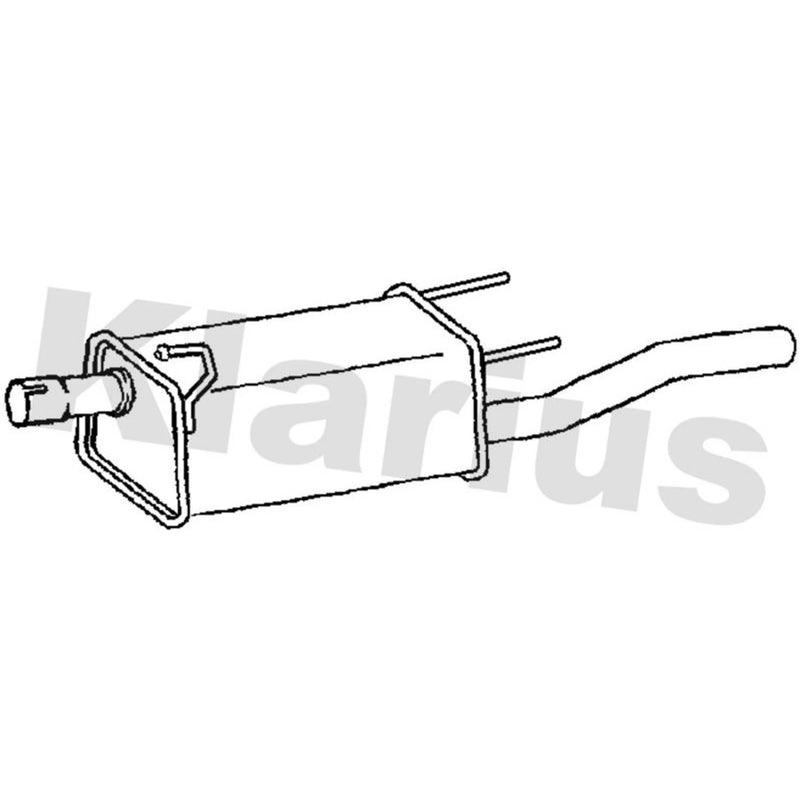 Klarius Box With Tail Pipe Rear fits Opel Combo Box Body/Mpv 2001 on 1.6