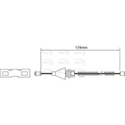 Apec Handbrake Cable Left Rear fits Ford Fiesta V 2001-2010 1.25 1.3 1.4 1.6