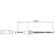 Apec Handbrake Cable Right Rear CAB1137