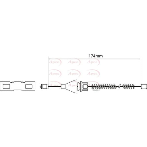 Apec Handbrake Cable Right Rear CAB1137