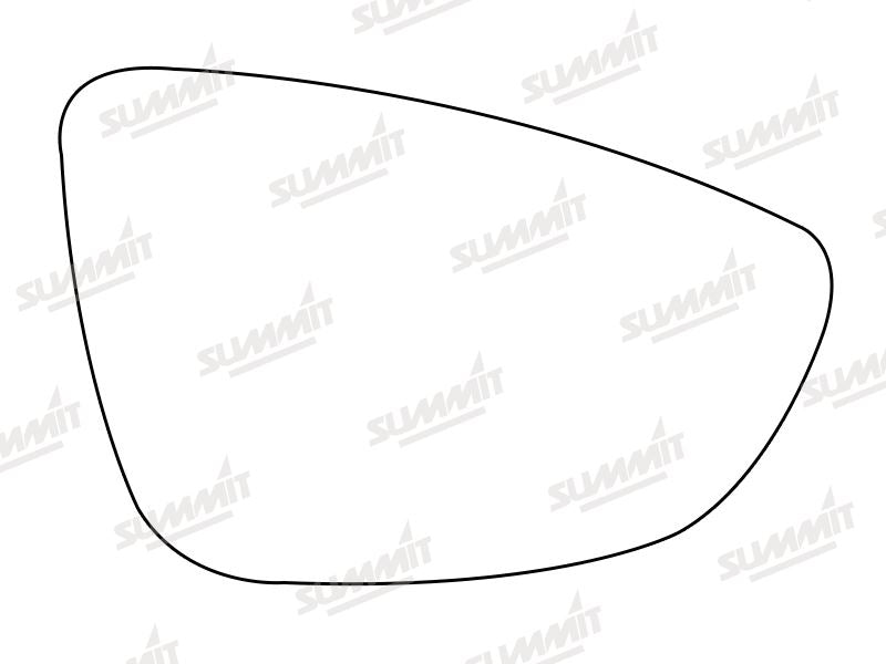 Summit Stick-On Aspheric Mirror Glass fits VW Passat Scirocco RHS Summit - Bars 4 Cars