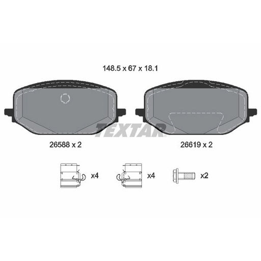 Textar Front Brake Pad Set 2658801