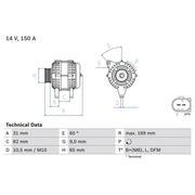 Bosch Car Alternator 12V