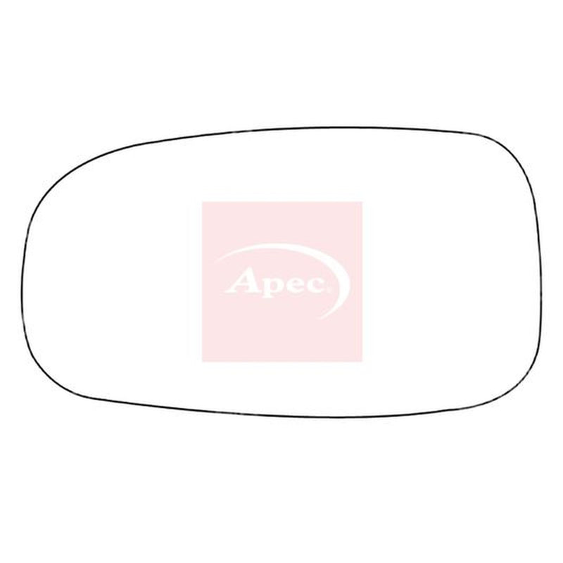 Apec Exterior Wing Mirror Glass Left fits Saab 9-3 2002-2015 1.8 1.9 2.0 2.2 2.8