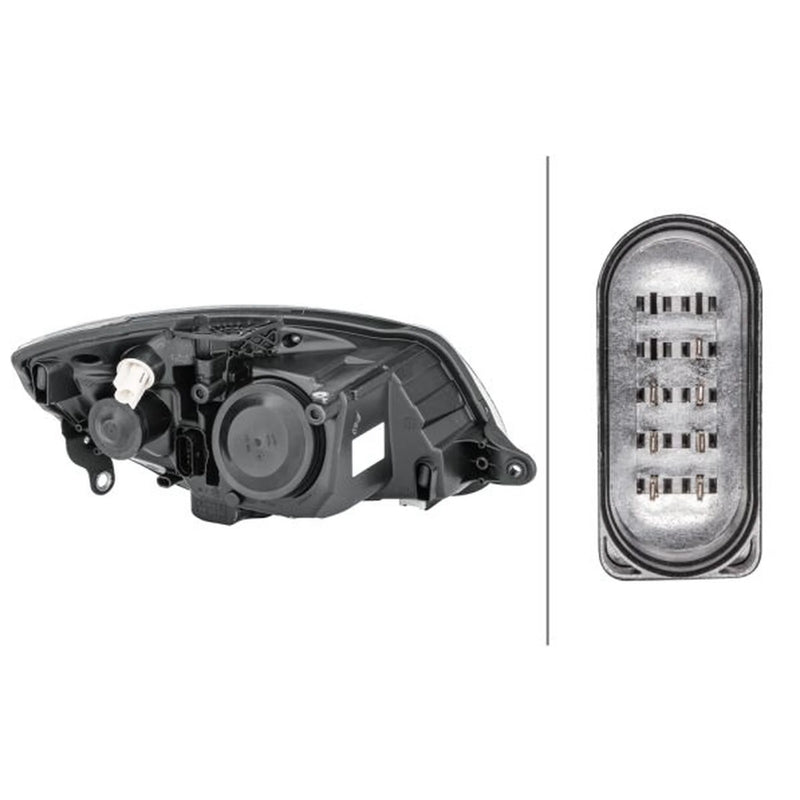 Hella Headlight Headlamp PY21W Left fits Skoda Fabia II 2006-2014