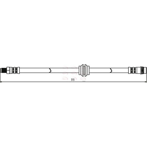 Apec Brake Hydraulic Hose Line Front fits Mercedes-Benz Citan Dualiner 2012-2021