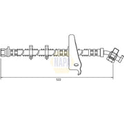 NAPA Brake Hydraulic Hose Line Lower NBH1379