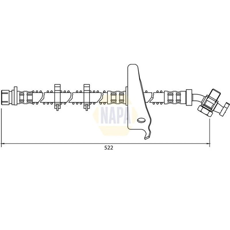 NAPA Brake Hydraulic Hose Line Lower NBH1379
