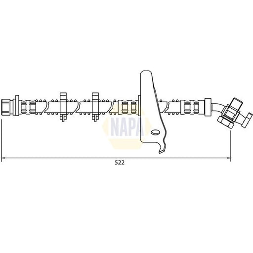 NAPA Brake Hydraulic Hose Line Lower NBH1379