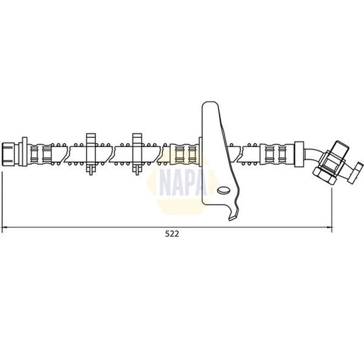 NAPA Brake Hydraulic Hose Line Front Left fits Land Rover Discovery 1998-2004
