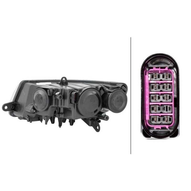 Hella Headlight Headlamp H7/H3 Right fits Skoda Superb II 2008-2015