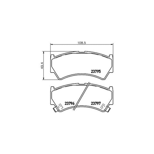 Mintex Front Brake Pad Set fits Suzuki Baleno 1995-2002 1.3 1.6 1.8 1.9
