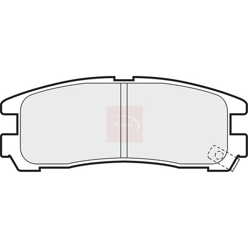 Apec Rear Brake Pad Set fits Mitsubishi Eclipse 1995-1999 2.0