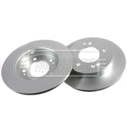 Borg & Beck Rear Brake Solid Discs & Pads fits Kia Venga 2010-2019 1.4 1.6
