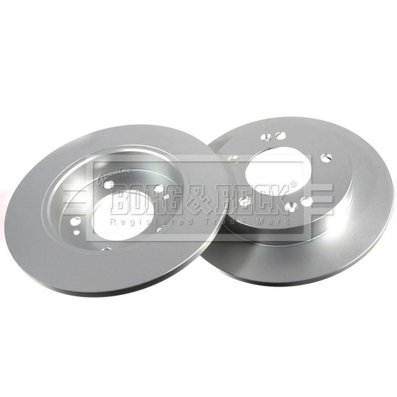 Borg & Beck Rear Brake Solid Discs & Pads fits Hyundai IX20 2010-2019 1.4 1.6
