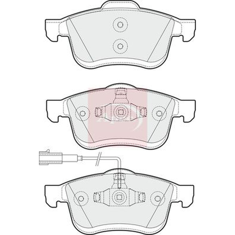 Apec Front Brake Pad Set fits Chrysler Delta 2011 on 2.0