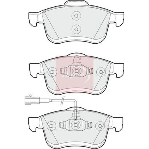 Apec Front Brake Pad Set fits Chrysler Delta 2011 on 2.0