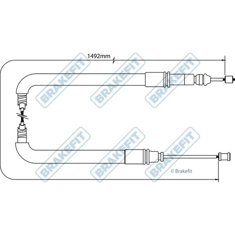 Apec Handbrake Cable Left Rear fits Citroën Dispatch II 2007-2016 1.6