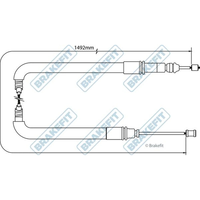 Apec Handbrake Cable Right Rear BBC3064