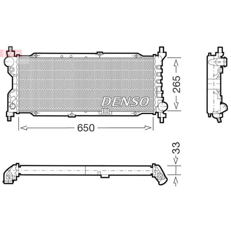 Denso Engine Radiator fits Chevrolet Corsa 2000-2002 1.7